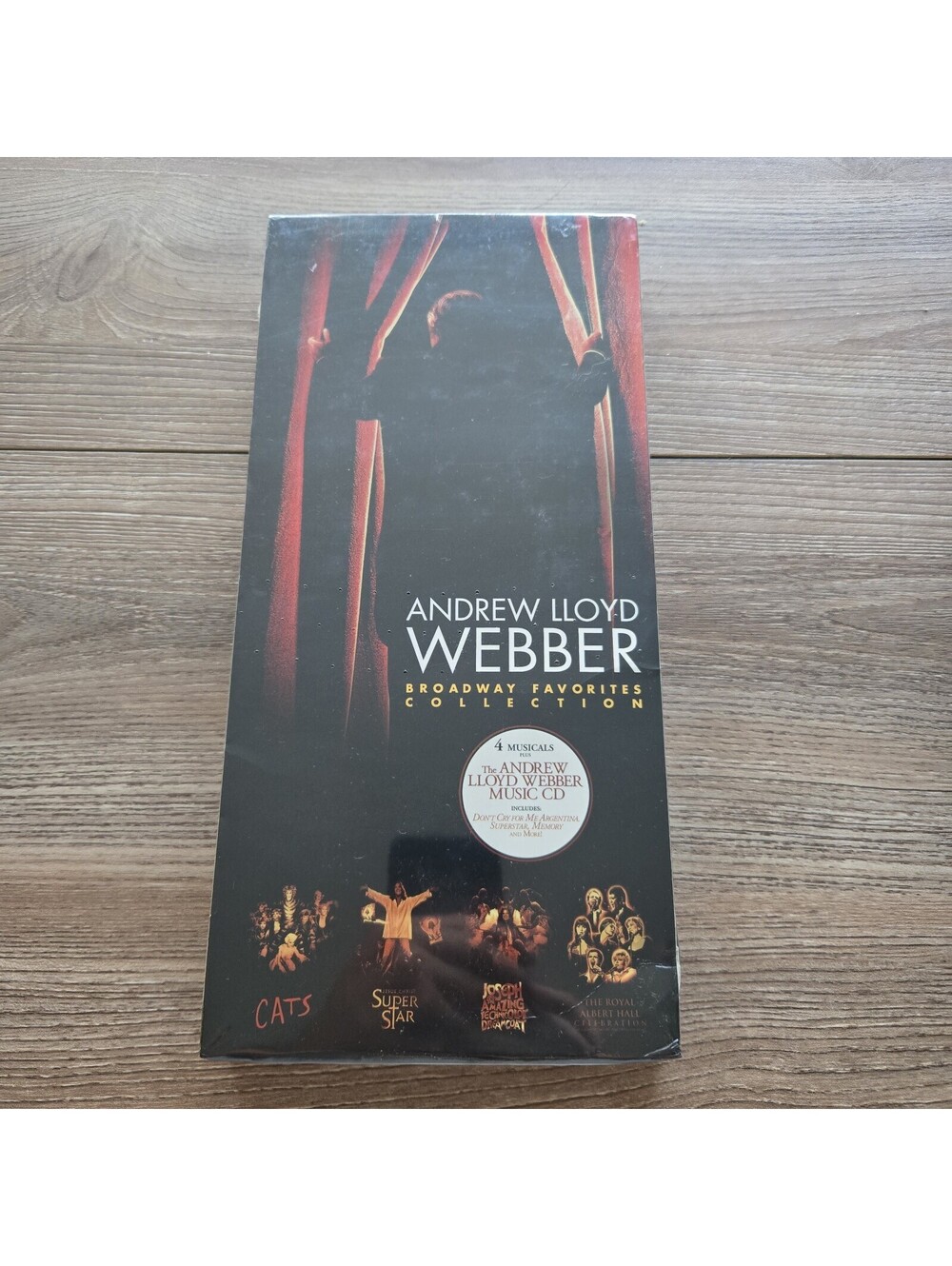 SEALED: Andrew Lloyd Webber Broadway Favorites 4-DVD + CD Cats Superstar Joseph